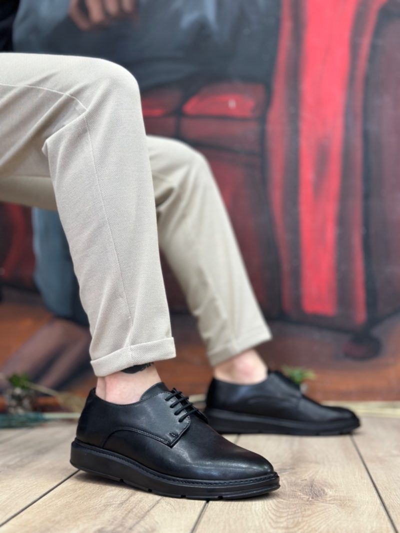 Boa BA0003 Men Sneakers,  Leather Black Fashion Shoes