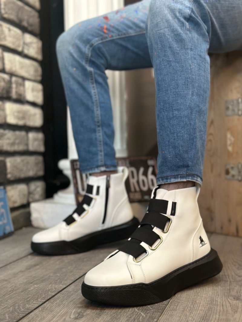 Boa BA0142 Men Boots,  Leather White  Fashion Shoes - Image 2