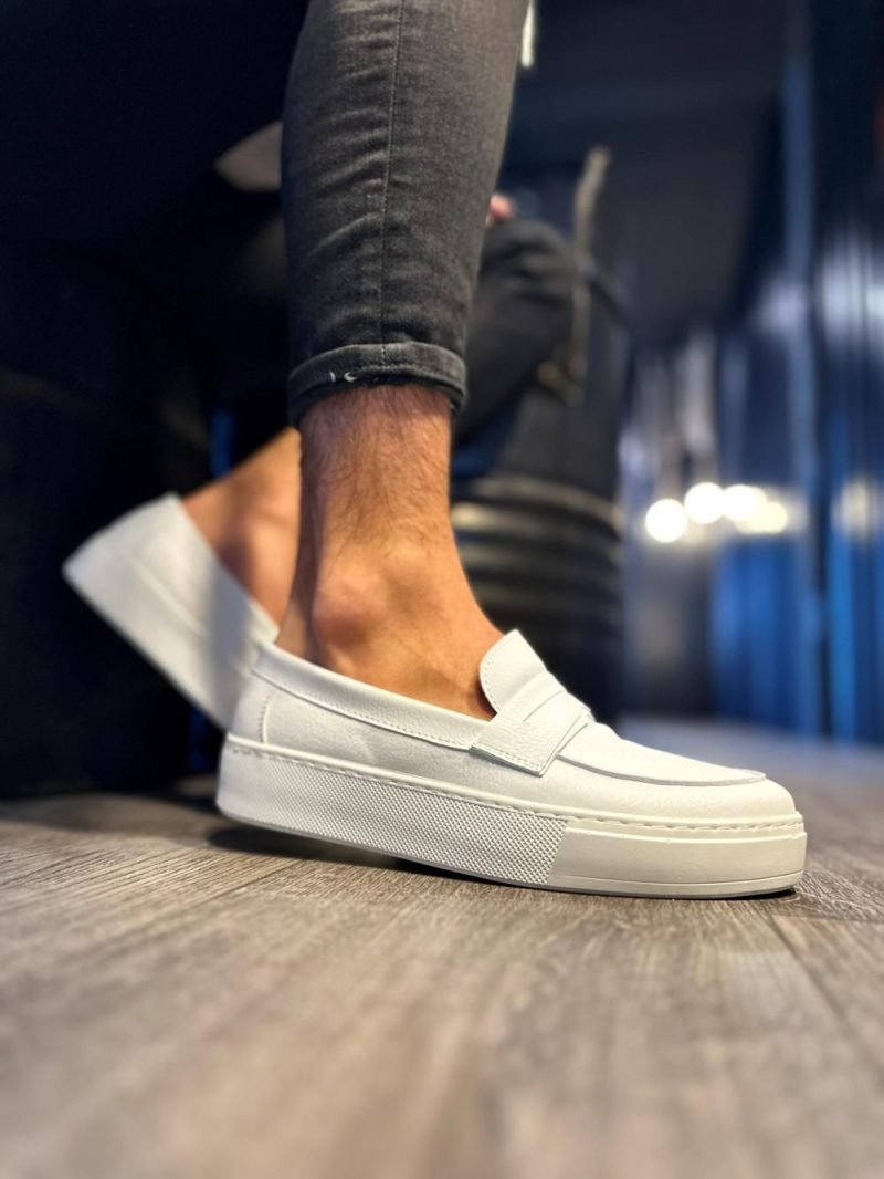 Solaress 400 Mens Sneakers, Leather Daily Shoes White - Image 2