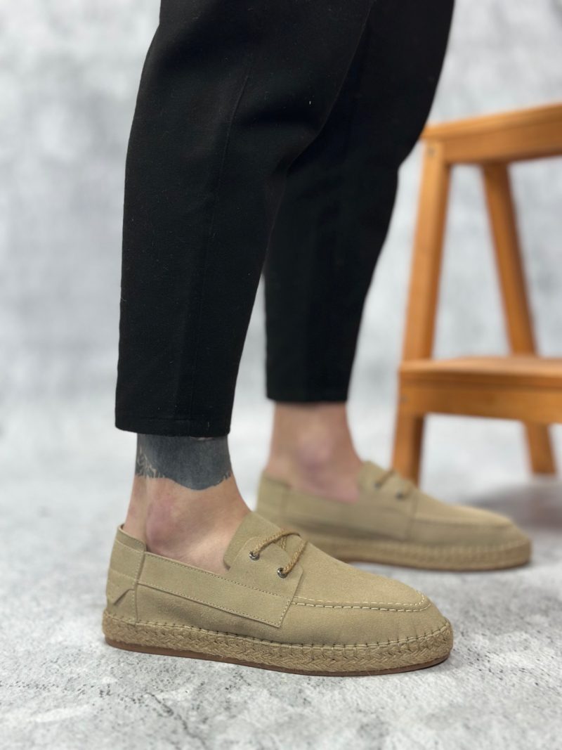Boa BA0358 Men Sneakers,  Leather Sand Beigei Fashion Shoes