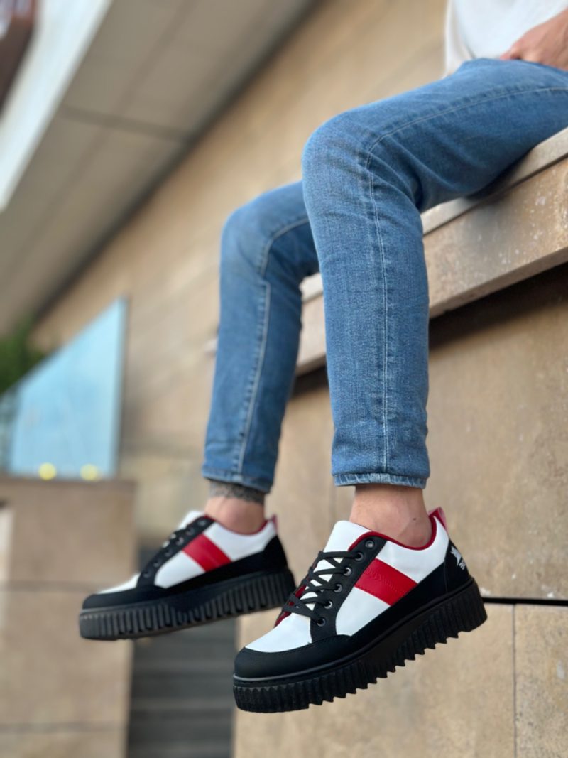 Boa BA0804 Men Sneakers,  Leather Black Fashion Shoes - Image 3