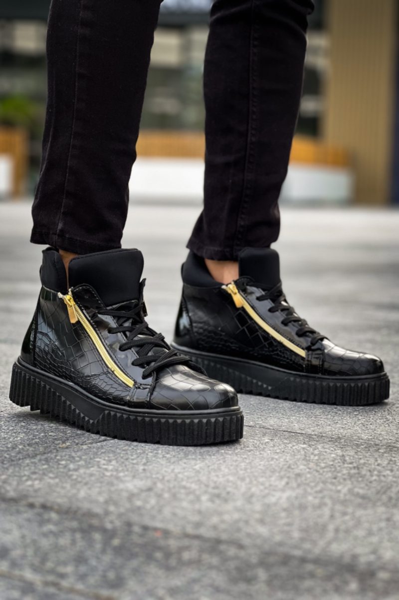 Boa SNR-05 Men Sneakers,  Leather Black  Fashion Shoes - Image 6