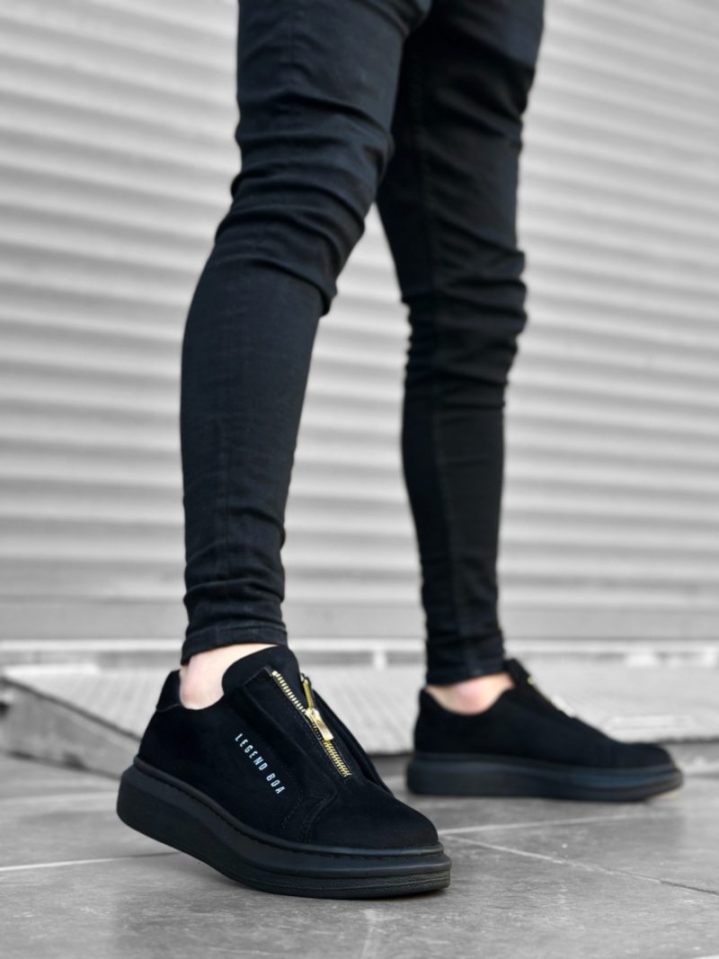 Boa BA0310 Men Casual Shoes,  Leather Black Fashion Shoes - Image 2