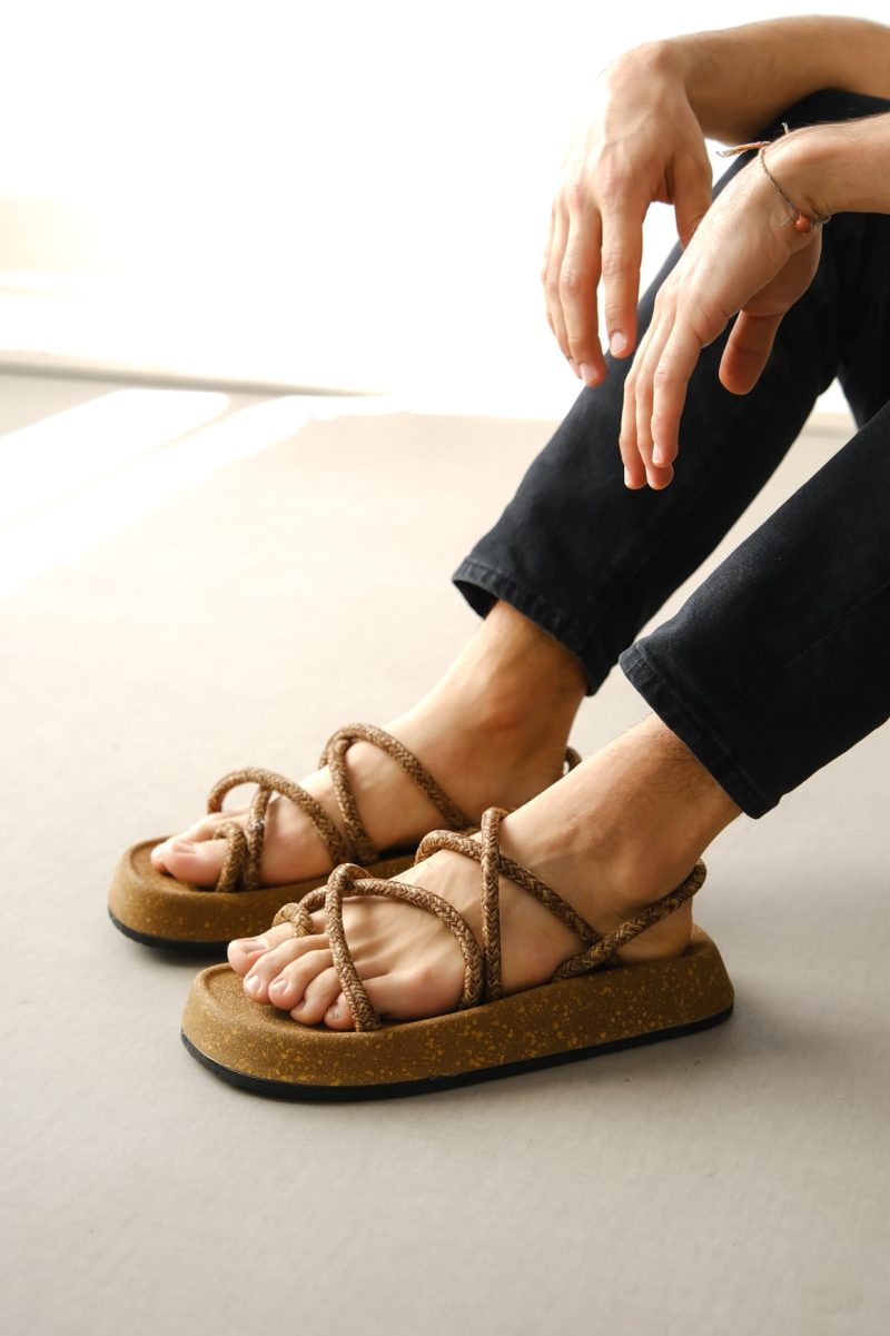 Boa BA0343 Men Sneakers,  Leather Brown Fashion Shoes - Image 3