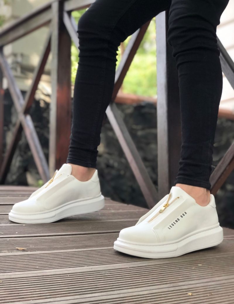 Boa BA0310 Men Casual Shoes,  Leather White Fashion Shoes