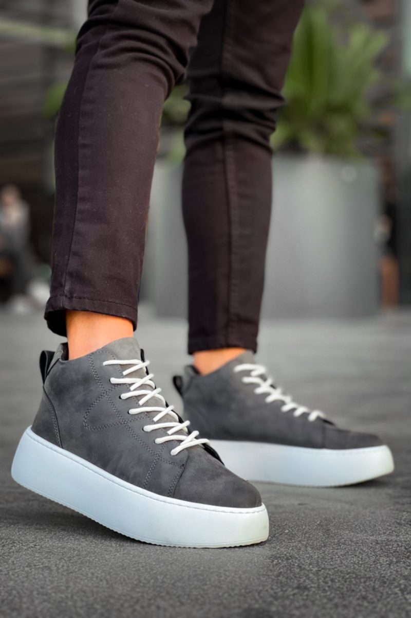 Boa LE10-A Men Boots,  Leather Grey Fashion Shoes - Image 3