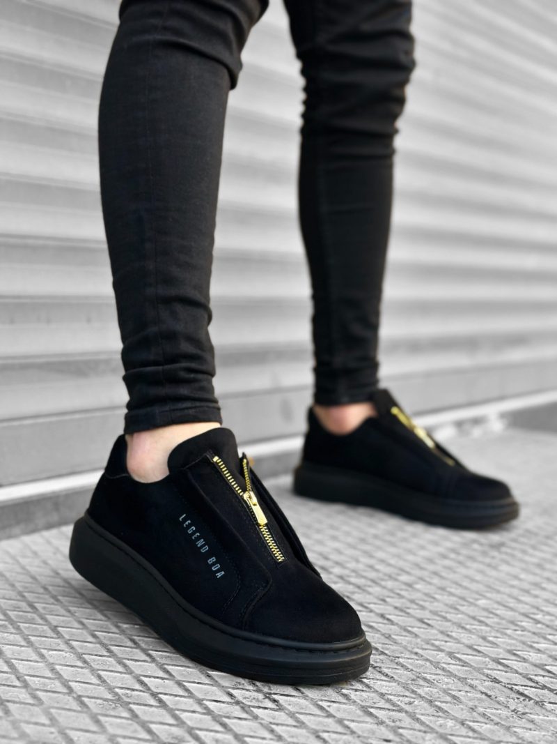 Boa BA0310 Men Casual Shoes,  Leather Black Fashion Shoes - Image 3