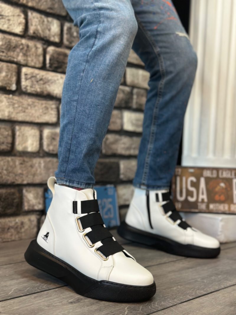 Boa BA0142 Men Boots,  Leather White  Fashion Shoes