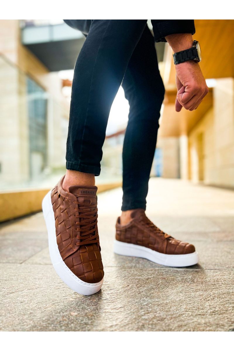 Chekich CH209 Men's Sneakers, Fashion Shoes, Brown - Image 4