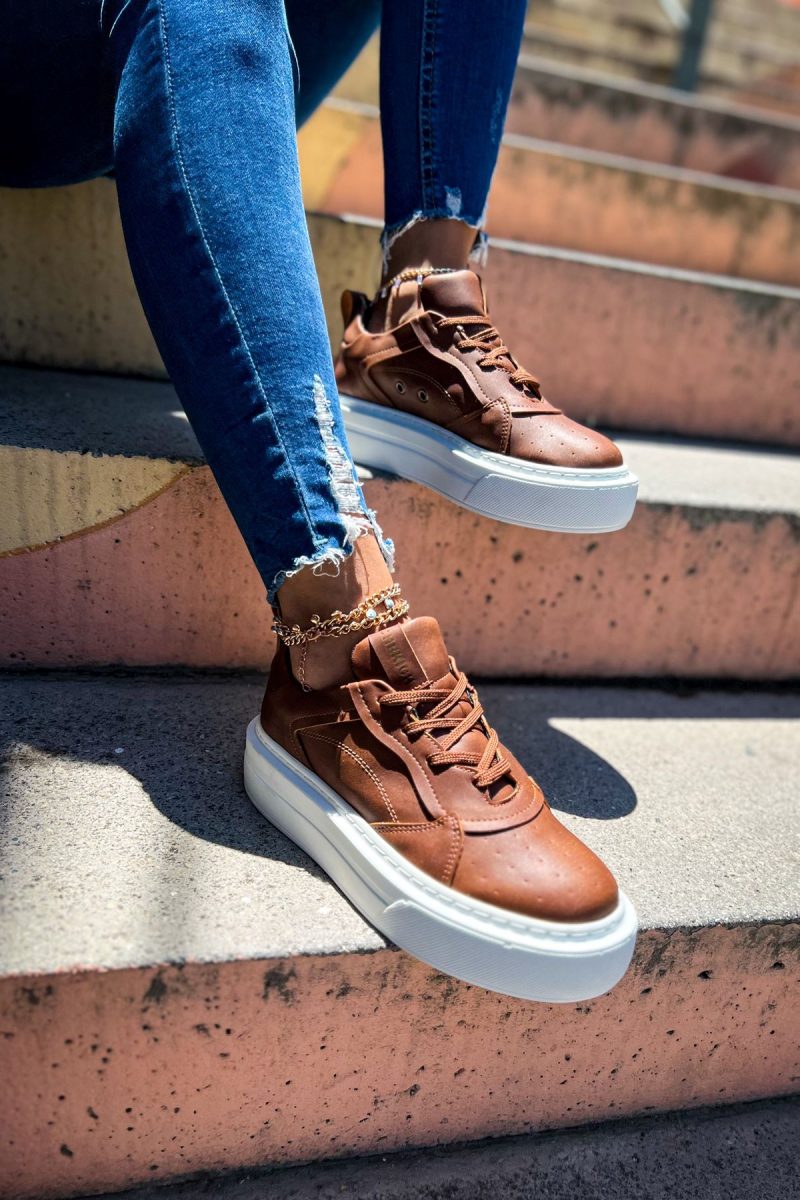 Chekich CH187 Women's Sneakers, Fashion Shoes, Brown