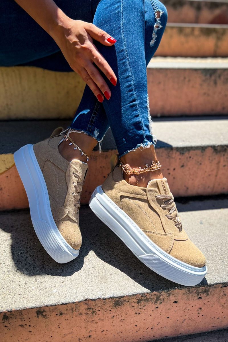 Chekich CH187 Women's Sneakers, Fashion Shoes, Sand - Image 3