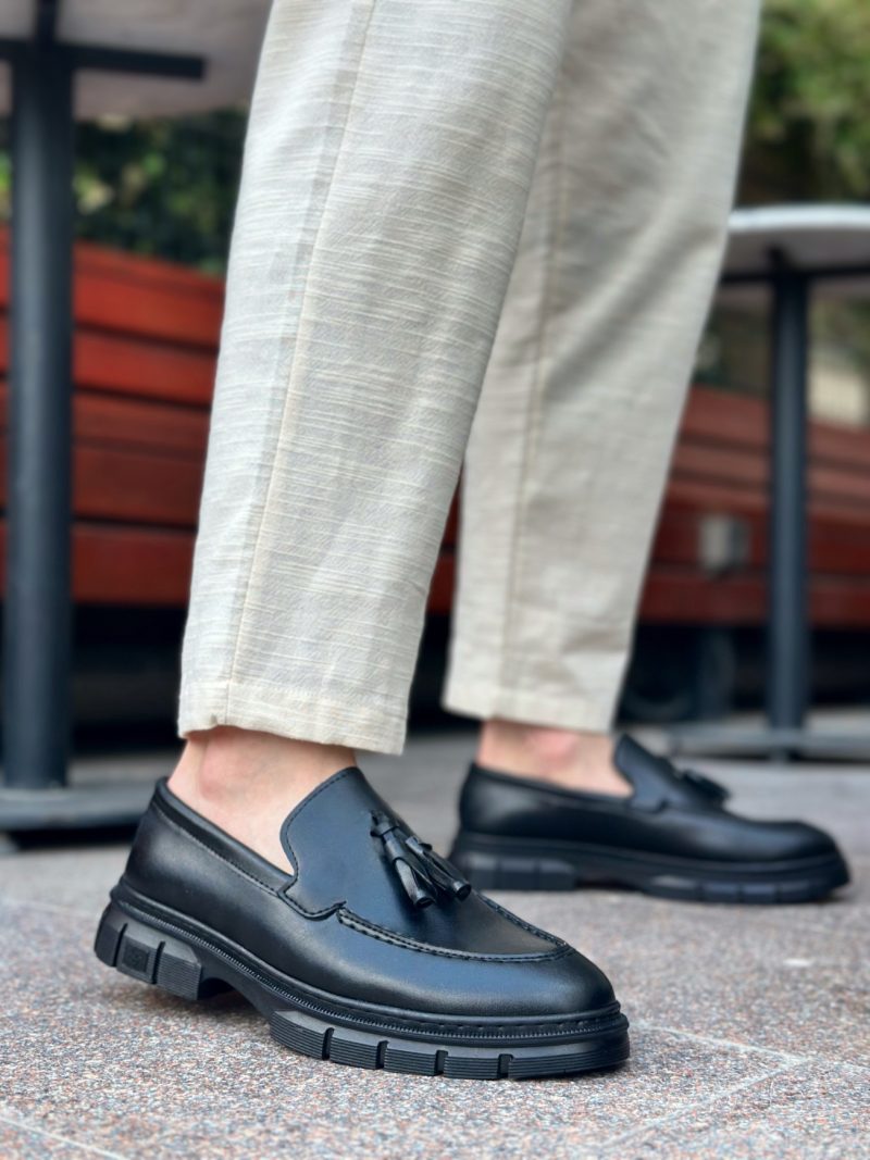 Boa BA0240 Men Classic Shoes,  Leather Black  Fashion Shoes - Image 2
