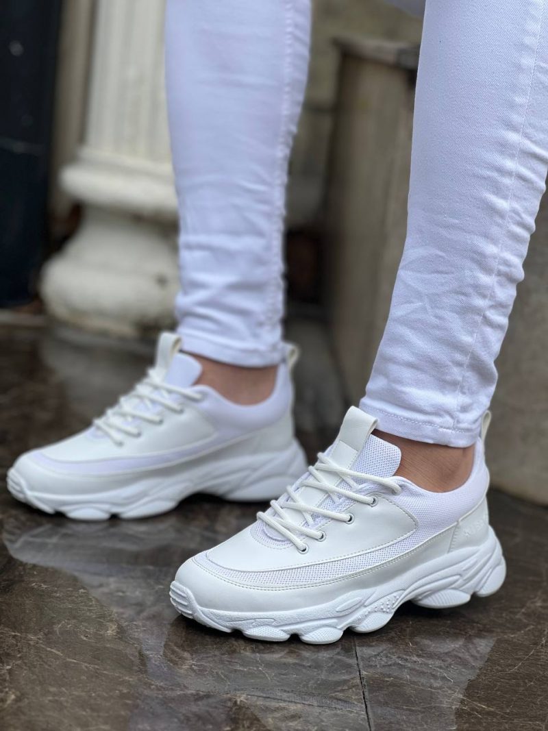 Boa KB-707 Men Casual Shoes,  Leather White Fashion Shoes - Image 2