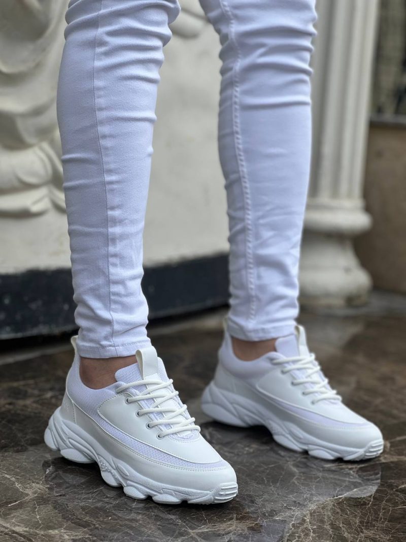 Boa KB-707 Men Casual Shoes,  Leather White Fashion Shoes - Image 3