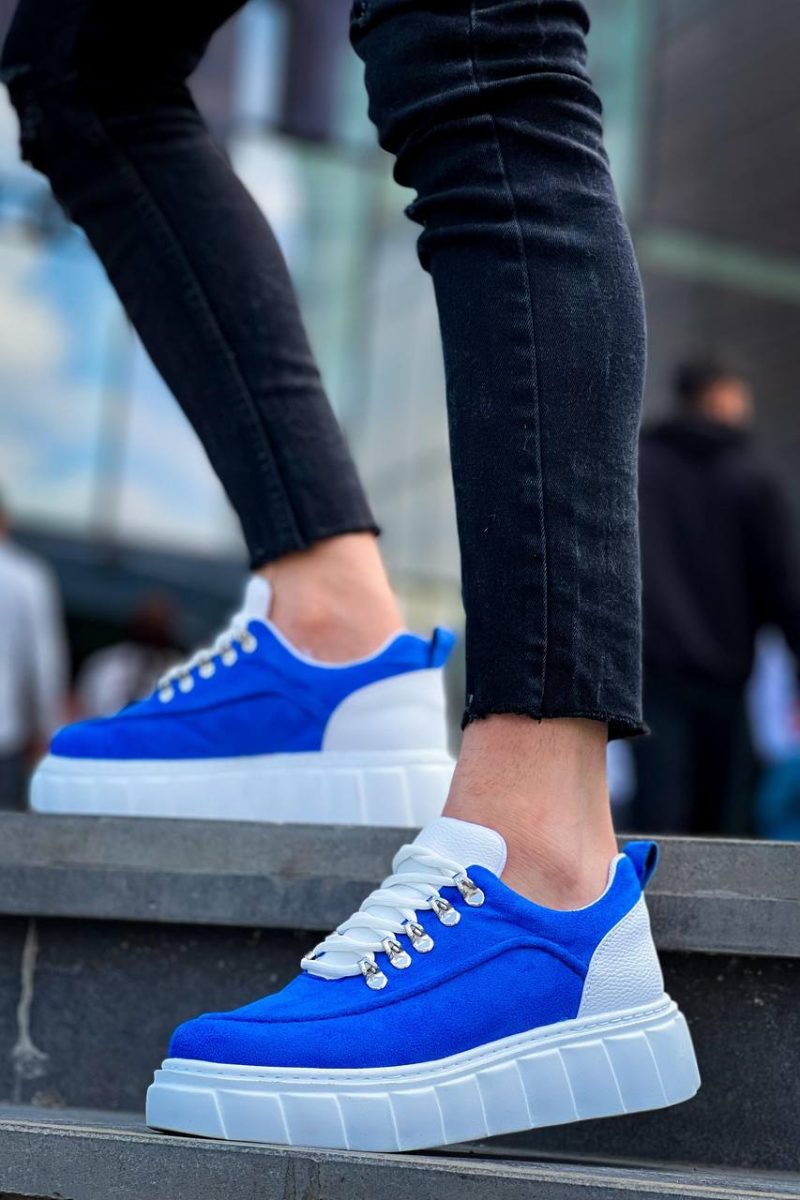 Boa KB-X10 Men Casual Shoes,  Leather Blue Fashion Shoes - Image 2
