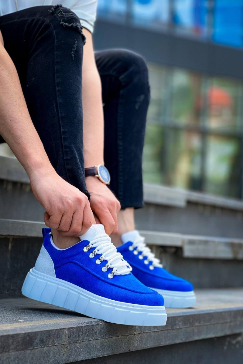 Boa KB-X10 Men Casual Shoes,  Leather Blue Fashion Shoes