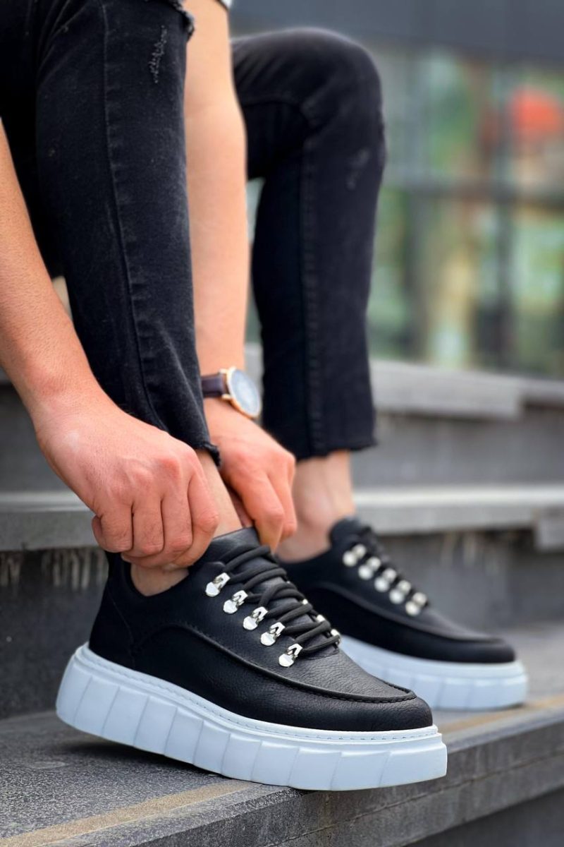 Boa KB-X10 Men Casual Shoes,  Leather Black Fashion Shoes