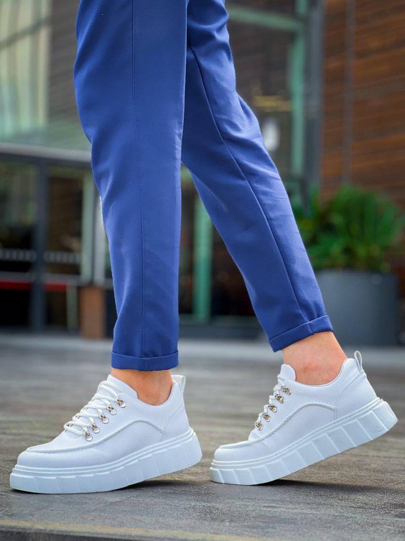Boa KB-X10 Men Casual Shoes,  Leather White Fashion Shoes - Image 2