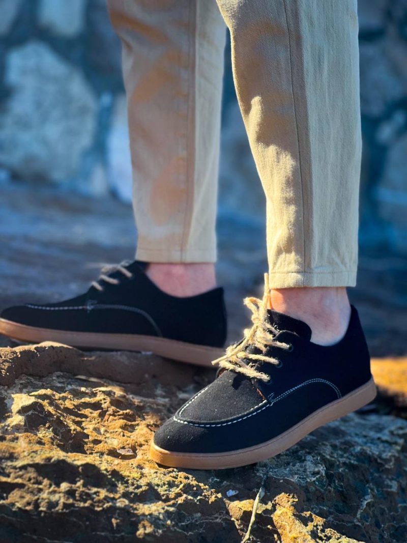 Boa KB-X5- Men Casual Shoes,  Leather Black Fashion Shoes - Image 2