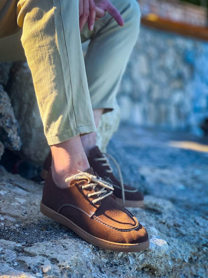 Boa KB-X5- Men Casual Shoes,  Leather Kahve Fashion Shoes