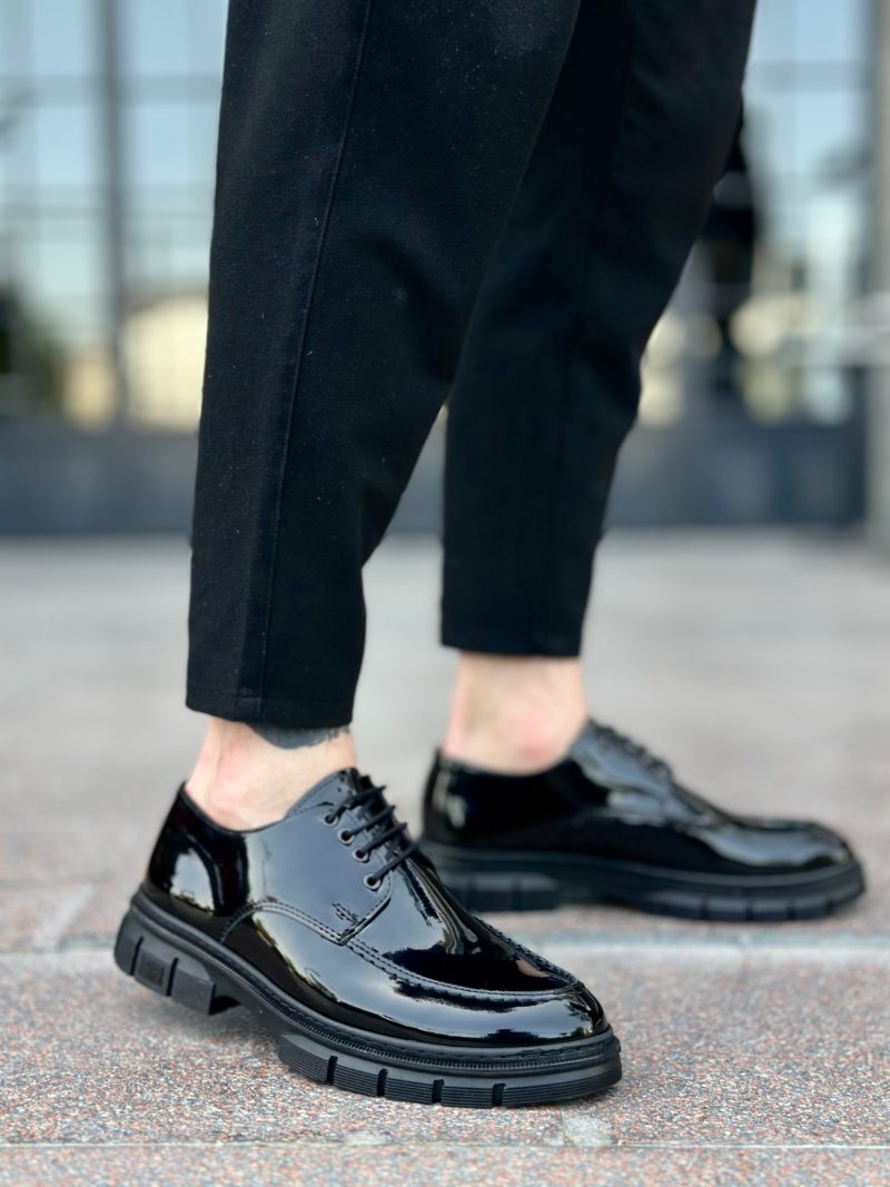 Boa BA0237 Men Classic Shoes, Rugan Leather Black  Fashion Shoes - Image 3