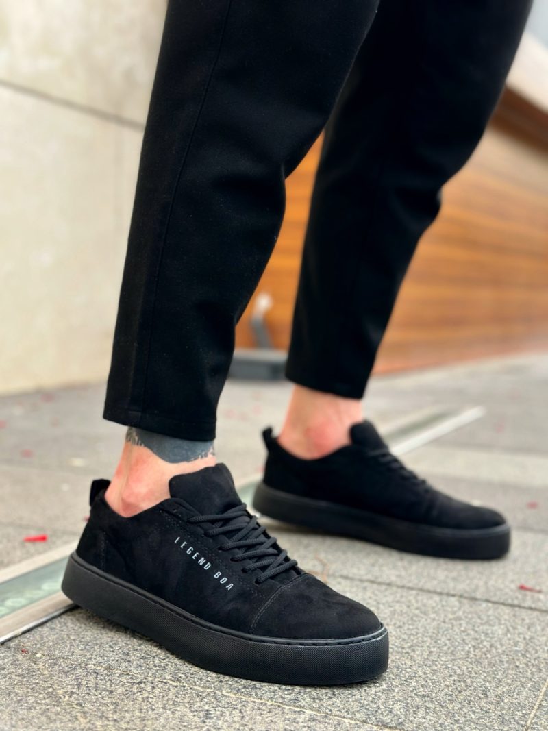 Boa BA104- Men Sneakers,  Leather Black  Fashion Shoes
