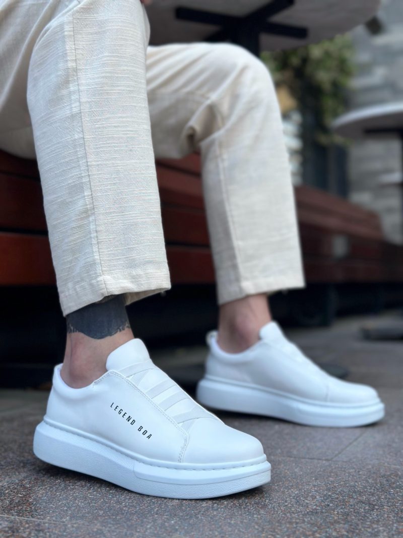Boa BA0134 Men Casual Shoes,  Leather White Fashion Shoes