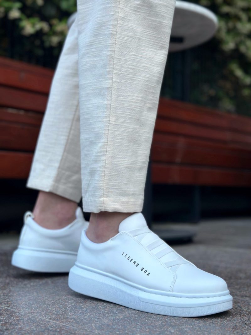 Boa BA0134 Men Casual Shoes,  Leather White Fashion Shoes - Image 2