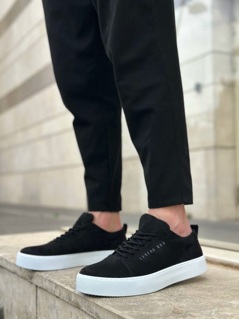 Boa BA104- Men Sneakers,  Leather Black  Fashion Shoes