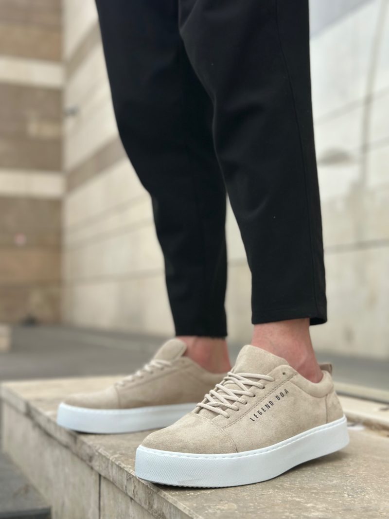 Boa BA104- Men Sneakers,  Leather KREM  Fashion Shoes - Image 3