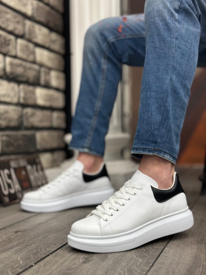 Boa BA0547 Men Casual Shoes,  Leather White Fashion Shoes - Image 2