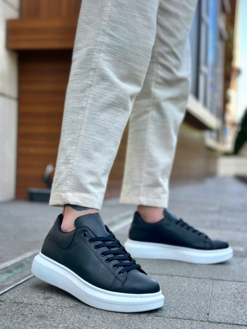 Boa BA0547 Men Casual Shoes,  Leather Black Fashion Shoes