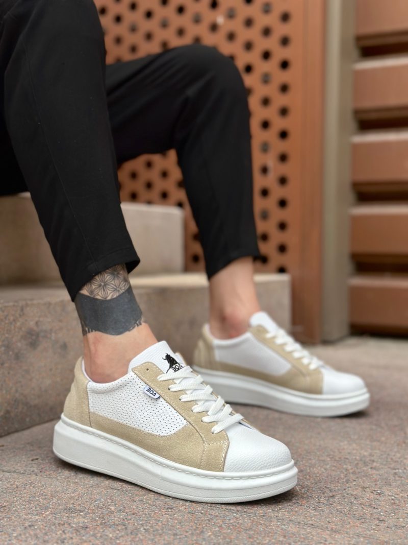 Boa BA0423 Men Sneakers,  Leather White  Fashion Shoes