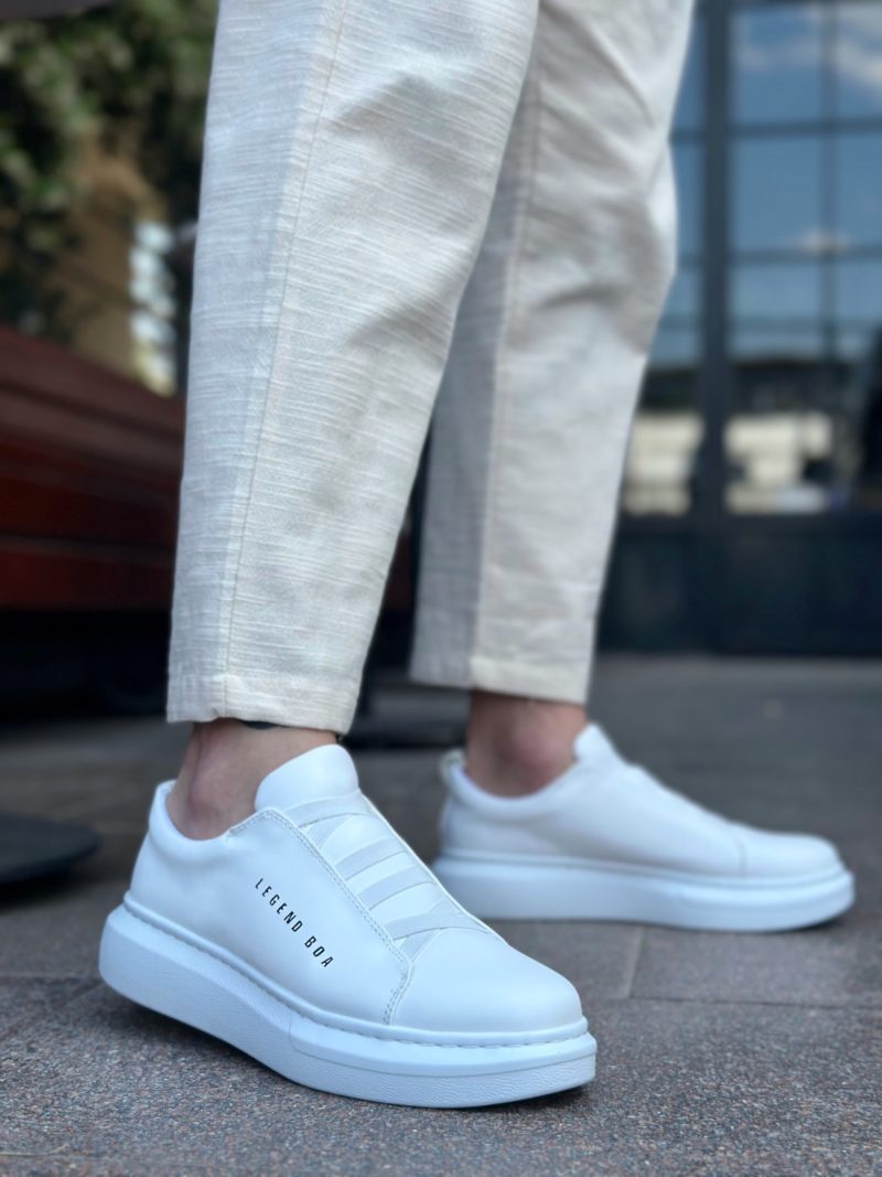 Boa BA0134 Men Casual Shoes,  Leather White Fashion Shoes - Image 3