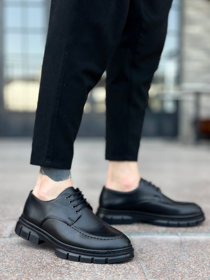 Boa BA0237 Men Classic Shoes,  Leather Black  Fashion Shoes - Image 3