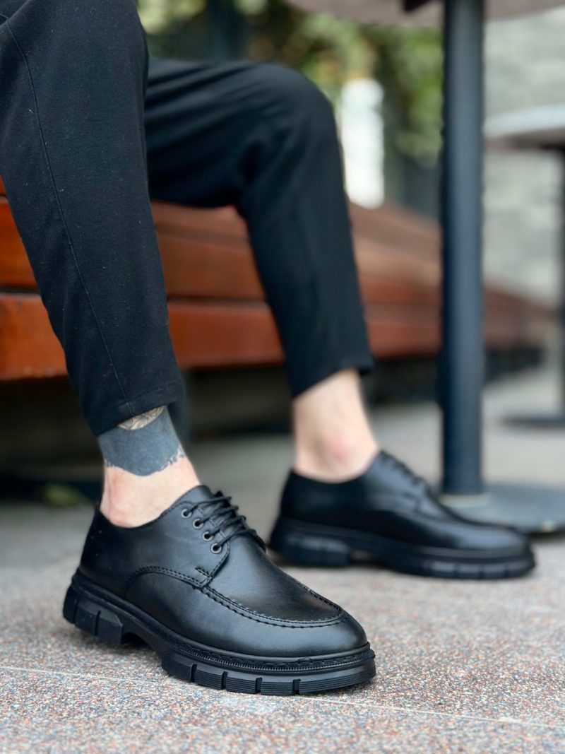 Boa BA0237 Men Classic Shoes,  Leather Black  Fashion Shoes