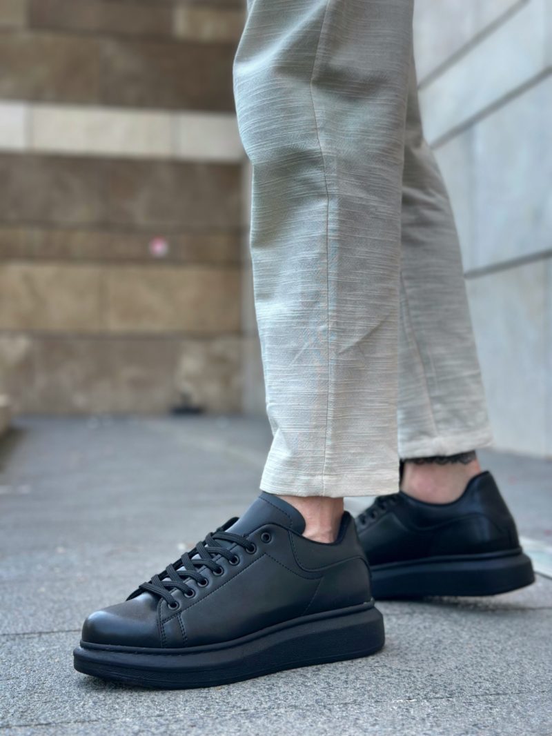 Boa BA0547 Men Casual Shoes,  Leather Black Fashion Shoes - Image 2