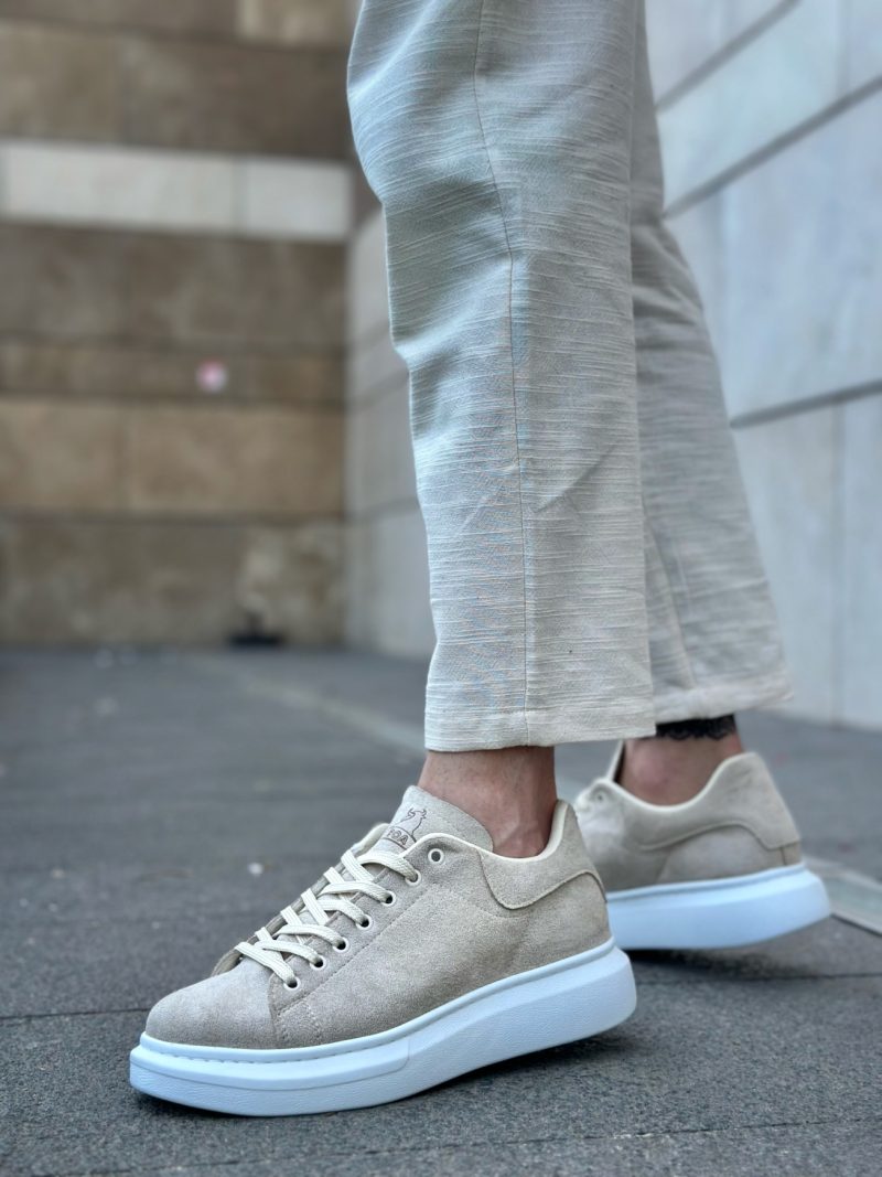 Boa BA0547 Men Casual Shoes,  Leather Beige Fashion Shoes - Image 2