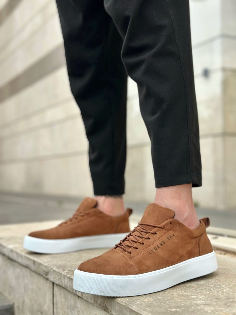 Boa BA104- Men Sneakers,  Leather Brown Fashion Shoes - Image 3