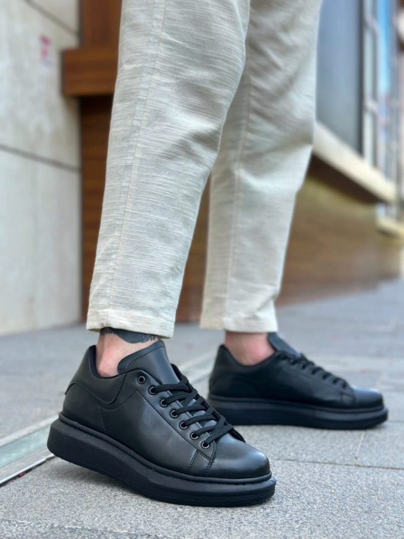 Boa BA0547 Men Casual Shoes,  Leather Black Fashion Shoes