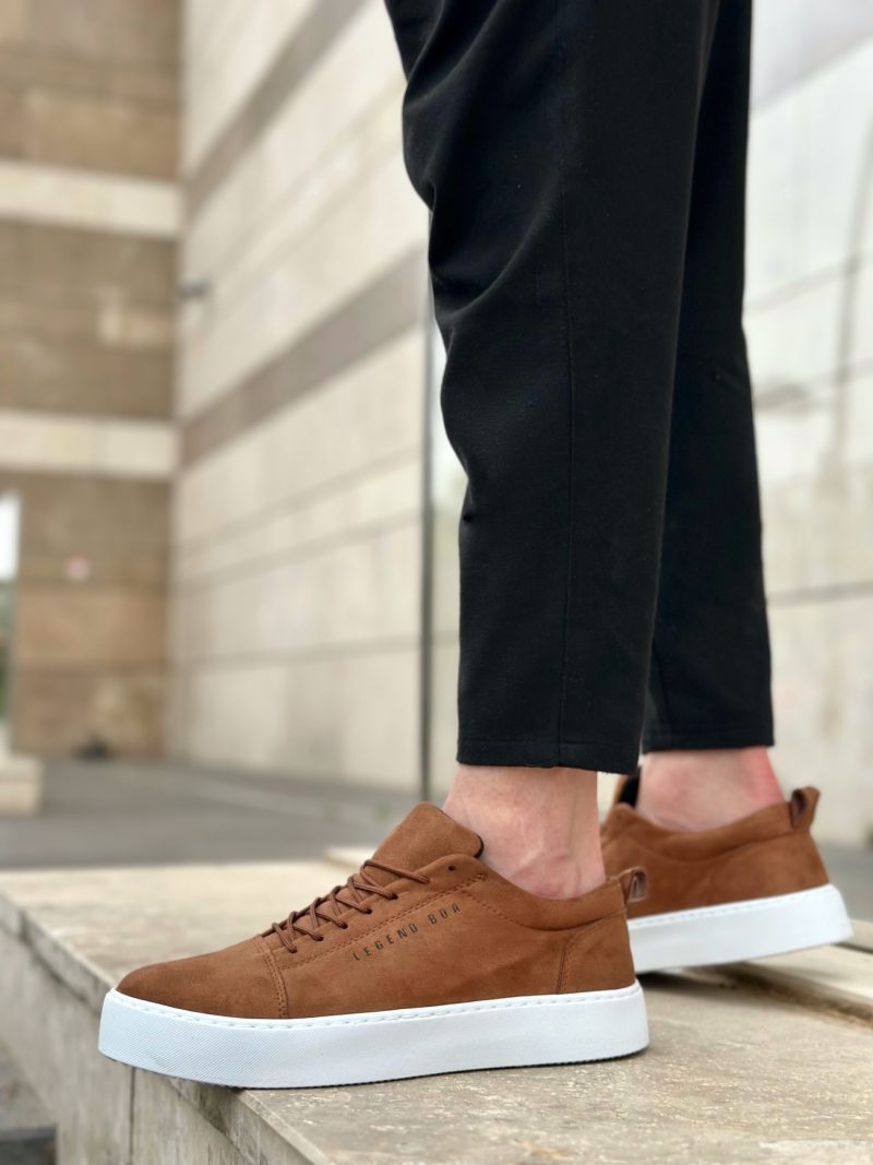 Boa BA104- Men Sneakers,  Leather Brown Fashion Shoes - Image 2
