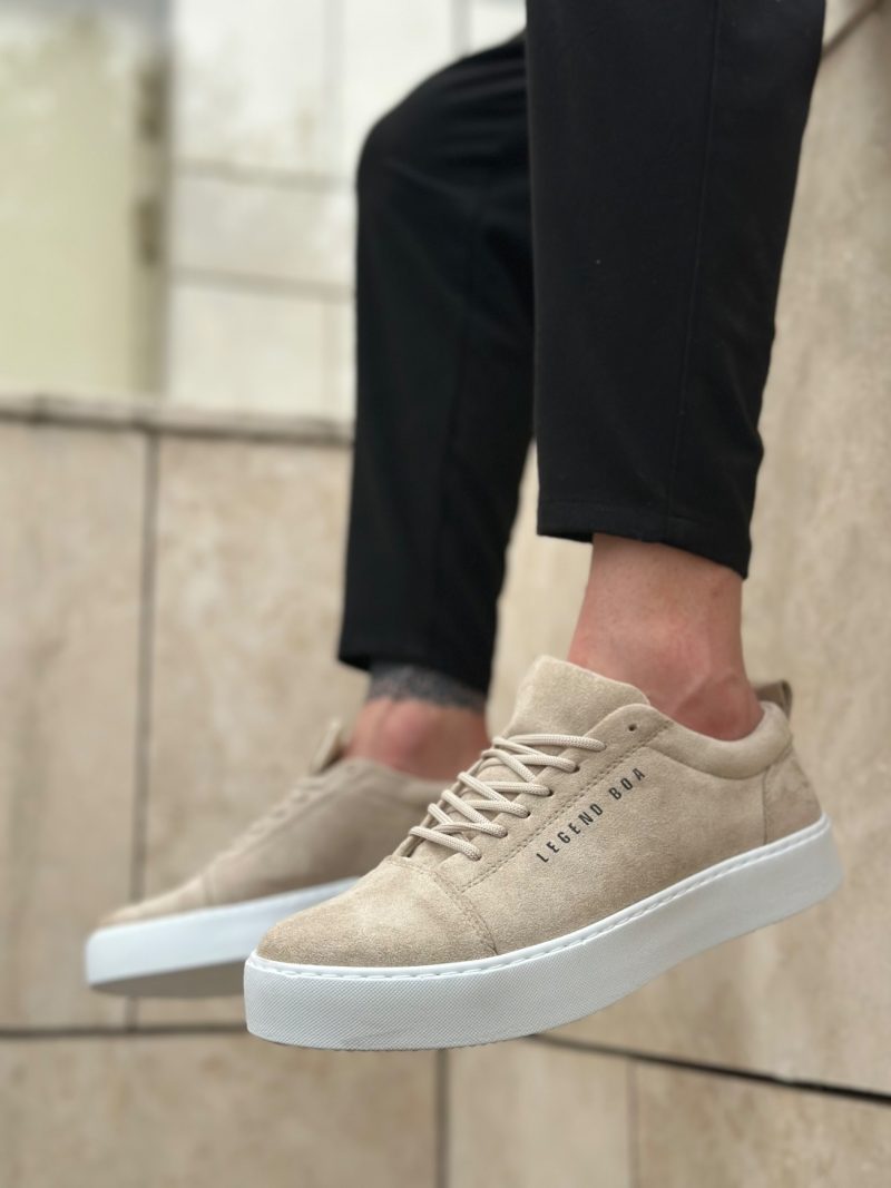 Boa BA104- Men Sneakers,  Leather KREM  Fashion Shoes - Image 4