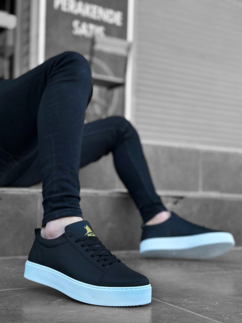 Boa BA104- Men Sneakers,  Leather Black Fashion Shoes