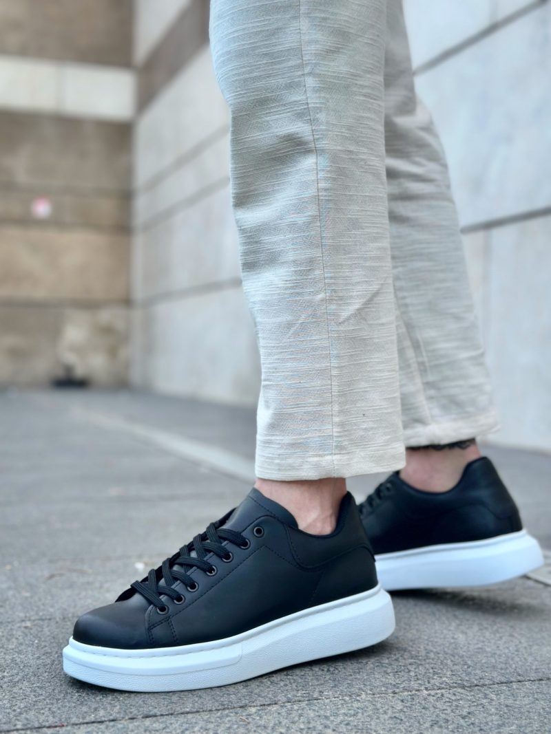 Boa BA0547 Men Casual Shoes,  Leather Black Fashion Shoes - Image 2