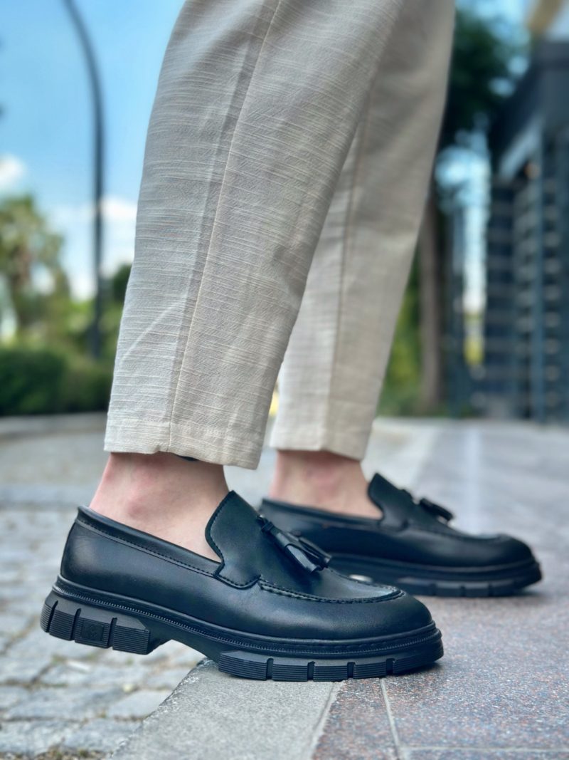 Boa BA0240 Men Classic Shoes,  Leather Black  Fashion Shoes - Image 3