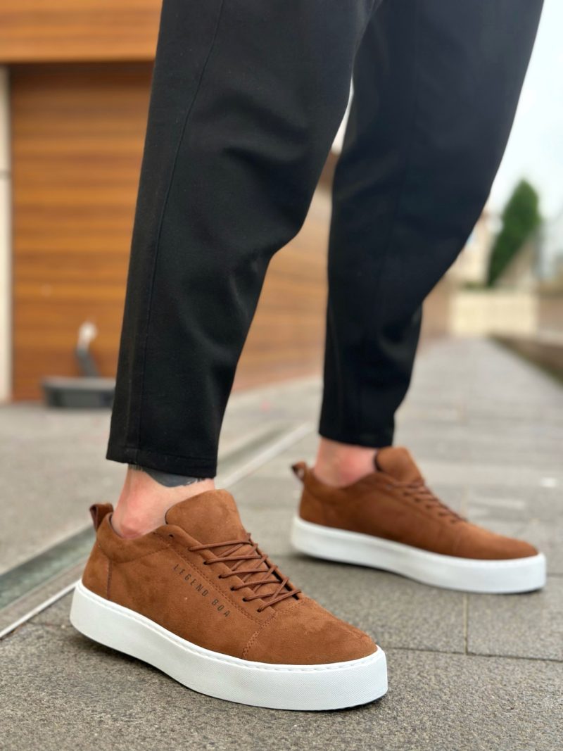 Boa BA104- Men Sneakers,  Leather Brown Fashion Shoes