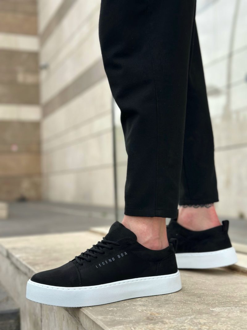 Boa BA104- Men Sneakers,  Leather Black  Fashion Shoes - Image 3