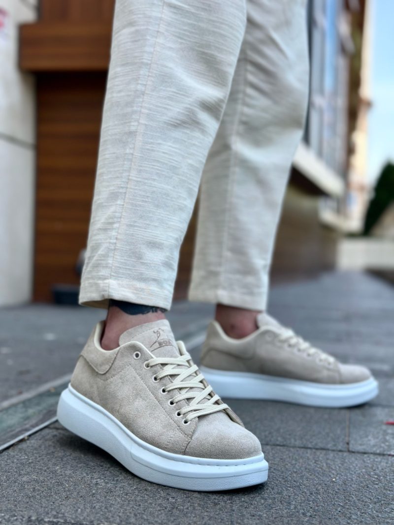 Boa BA0547 Men Casual Shoes,  Leather Beige Fashion Shoes