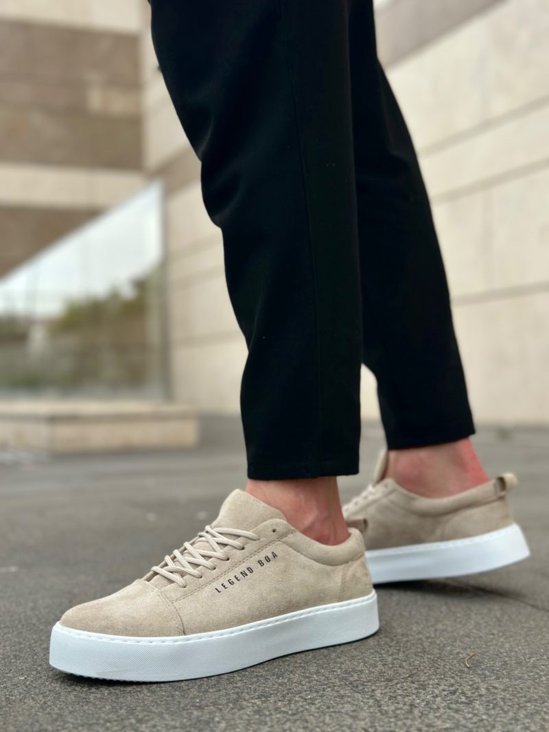Boa BA104- Men Sneakers,  Leather KREM  Fashion Shoes - Image 2