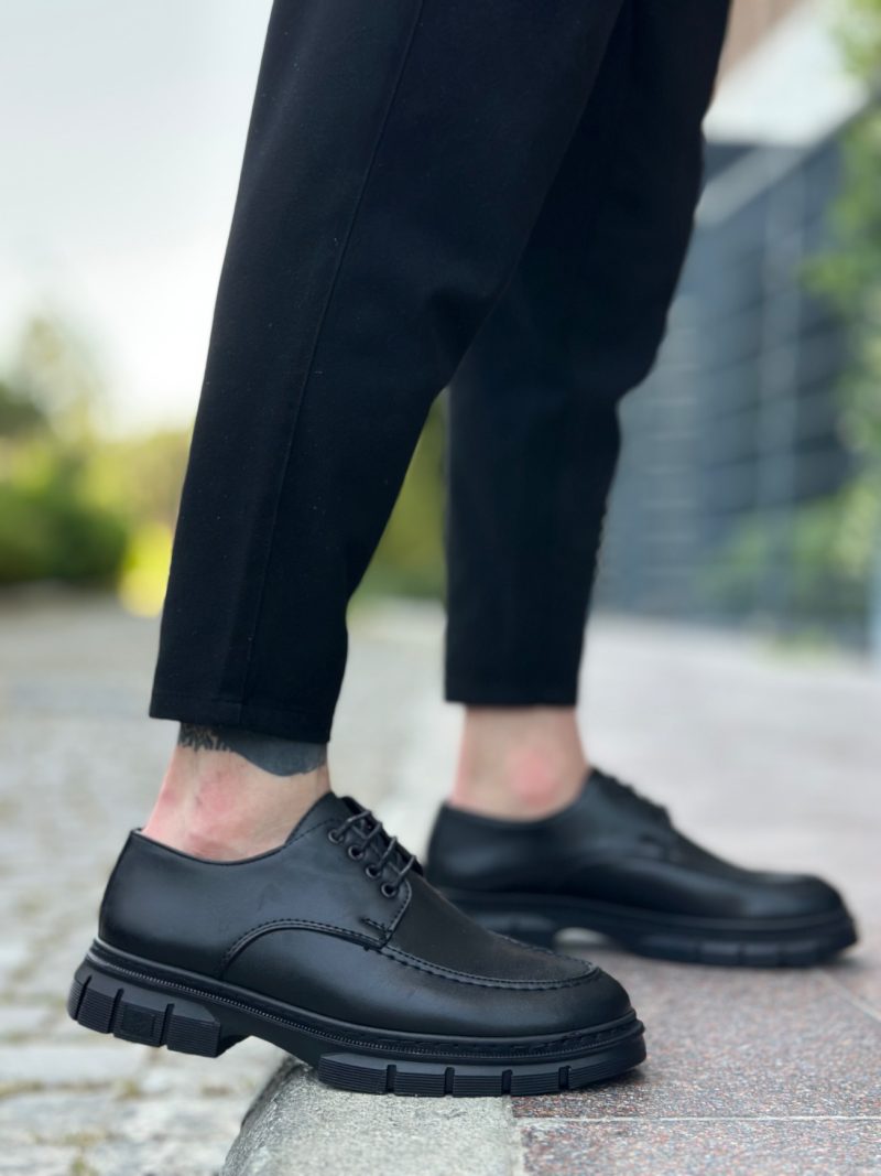 Boa BA0237 Men Classic Shoes,  Leather Black  Fashion Shoes - Image 2